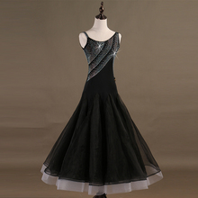 Ballroom Dance Dresses Long Sleeve foxtrot Dancing Skirt  Women Stage Waltz Ballroom Dress black MQ078 2024 - buy cheap