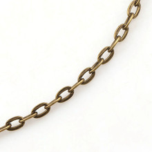 Correntes de colar de metal 5 tamanhos, 1.2x4.5x7mm, bronze antigo, em massa, ajuste para pulseiras, achados, corrente de ferro para jóias, diy 2024 - compre barato