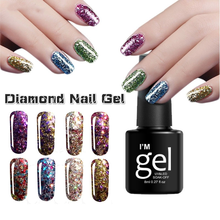 Barnices de Gel de la suerte, barniz de uñas de Gel UV Led, purpurina 3d de diamante, laca de Gel colorida 2024 - compra barato
