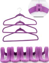 10Pcs/set Flocking Hooks for Clothes Hanger Closet Organizer Travel Clothes Hanging Organizer Coat Hooks Color Random 2024 - buy cheap