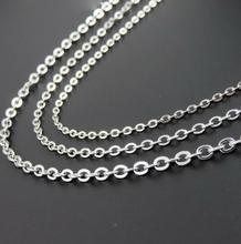 in bulk 10meter/Lot women Stainless Steel  thin 1.5mm Strong Oval Rolo chain  jewelry finding /Marking DIY 2024 - buy cheap