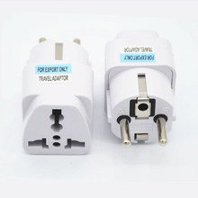 Best Price Universal UK US AU to EU White European Charger Power Socket Plug Power Adapter Travel Converter 2024 - buy cheap