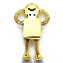 100% Real Capacity Gold Metal Robot Usb 3.0 Flash Drive/Creativo Pendrive/Memory Stick/Disk/Thumb 8/16/32/64GB Gift Pen Drive 2024 - buy cheap