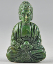 Venta al por mayor barato verde Jades manualidad China viejo martillado exorcismo de Buda amuleto colgante estatua/envío gratis 2024 - compra barato