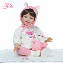 NPK 55 см мягкий силиконовый Reborn Baby Doll, игрушка для девочки, новорожденная принцесса, младенцы, Bebe, сопровождающая игрушка, подарок на день рождения 2024 - купить недорого
