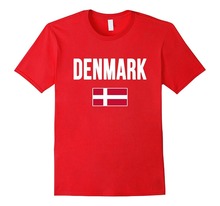 Новая летняя модная футболка унисекс с принтом, Мужская крутая футболка с датским флагом, футболки с логотипом 2024 - купить недорого