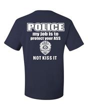 Camiseta de policía mi trabajo es proteger tu camiseta, divertida camiseta de policía, Camiseta de algodón de manga corta informal con letras estampadas 2019 2024 - compra barato