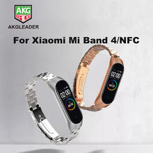 Correa de Metal para Xiaomi Mi Band 4/3, pulsera de acero inoxidable con NFC, para pulsera inteligente Xiaomi Mi Band 3 y Mi Band 4 2024 - compra barato