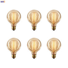 IWHD-bombilla Retro incandescente para decoración del hogar, ampolla Edison de 40W, E27, 220V, A19, G80, St64, T45 2024 - compra barato