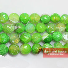 Free Shipping Natural Stone Faceted Green Crab Agata beads 16" Strand 6 8 10 12MM Pick Size For Jewelry FCA02 2024 - buy cheap