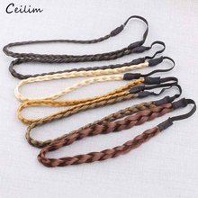 6PCS Wig Headband Women Fashion Braids Hair Accessories Girls Hairpiece Hair Bands Elastic Wedding Headwear Plait Headdress 2024 - buy cheap