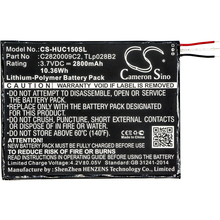 Cameron Sino 2800mAh Battery for Alcatel C2820009C2,TLp028B2,TLp028BC 2024 - buy cheap