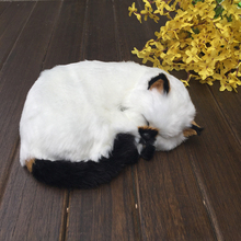simulation cute sleeping breathing cat 23x18x10cm  model polyethylene&furs cat model home decoration props ,model gift d680 2024 - buy cheap