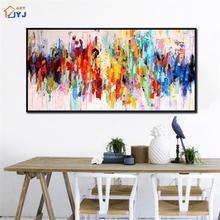 Colored Hand Painted Palette Knife Oil Painting Canvas Wall Modern Abstract Picture Home Decor for Living Room No Framed SL122 2024 - buy cheap