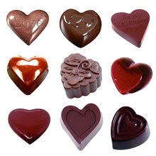 3D Love shape Valentine's Day Polycarbonate Chocolate Mold Sweet Candy Pudding Jelly Mould DIY baking confectionery tools 2024 - buy cheap