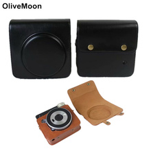 Black/Brown PU Leather Case Cover Set For Fuji Fujifilm Instax SQUARE SQ6 Fuji SQ6 Digital Camera Bag Case With Strap 2024 - buy cheap