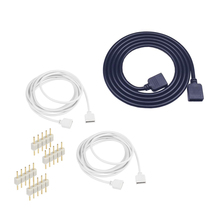 4-контактный RGB/ 5pin RGBW светодиодный Удлинительный кабель, провод + игольчатые соединители 1 м 2 м 5 м для 5050 3528 RGB RGBW светодиодный светильник 2024 - купить недорого