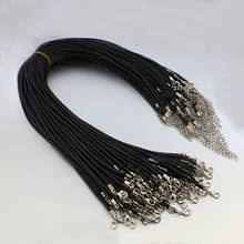 50pcs 1.5mm/2mm 48cm Length Adjustable Black Necklace Korea Wax Rope Cord String for DIY Jewelry Making 2024 - buy cheap