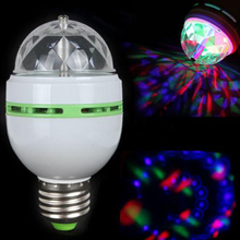 Festival 3W LED Mini Laser Stage Disco DJ Light E27 Christmas New Year Party Lighting Auto Rotating RGB Bulb Lamp Magic Ball 2024 - buy cheap