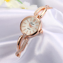Moda Feminina Mulheres Unisex Aço Inoxidável Rhinestone de Pulso de Quartzo Relógio de luxo da marca casuais relógios de ouro das mulheres pulseira A40 2024 - compre barato