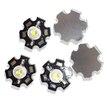50 pçs/lote 1 w de alta potência LED branco light-emitting diode contas de luz com placa de alumínio barbatanas 110- 130 lumens (LM) para luzes DIY