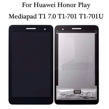 Протестировано, 7 дюймов, черный/белый, для Huawei MediaPad T1 7,0/Honor Play Tablet, с ЖК-дисплеем и цифровым преобразователем сенсорного экрана в сборе 2024 - купить недорого