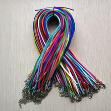 Fast Ship 3mm mixed Korea velvet Cord Necklace Rope Chain Lobster Clasp DIY Jewelry Accessories Wholesale 100pcs/lot free 2024 - buy cheap