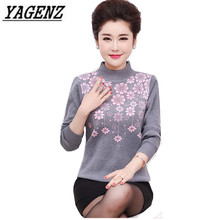 Middle-aged Women's Sweaters 2021 Spring autumn winter Slim Long sleeve Pullover Ladies Knit sweater Casual Tops Women clothing 2024 - buy cheap