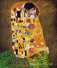 Pintura dourada, réplicas gustav klimt, visão total, arte, quarto, decoração artesanal, alta qualidade 2024 - compre barato