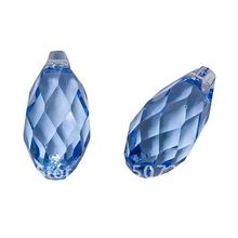 Free Shipping! Wholesale AAA Top Quality 6x11mm crystal 6010 briolette/tear drop pendant beads light blue colour 100pcs/lot 2024 - buy cheap