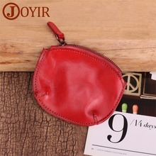 JOYIR Genuine Leather Coin Purses Women's Small Change Money Bags Pocket Wallets Key Holder Case Mini Pouch Zipper Mini Wallet 2024 - buy cheap