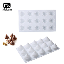 Meibum molde de silicone para bolo, forma de silicone com 15 cavidades para bolo, mousses, chocolate, sobremesa, bandeja de massa para decoração, ferramentas de cozimento 2024 - compre barato