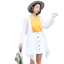 ZG1046 2020 spring and summer women's new fashion long sleeve chiffon cardigan sunscreen clothing cheap wholesale 2024 - buy cheap