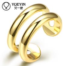 R064-A de boda de alta calidad sin níquel, joyería antialérgica, anillo de color dorado, femenino, venta al por mayor 2024 - compra barato