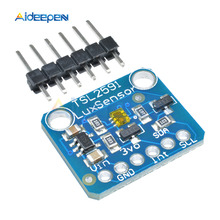 Tsl2591 módulo de sensor de luz óptica digital, detector de diodos infravermelhos de alta dinâmica de 3.3v-5v i2c iic 7-bit para arduino 2024 - compre barato