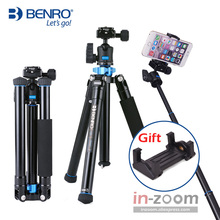 Benro IS05 Aluminum Alloy Tripod Kit Center Column Can be Selfie Stick Monopod for Smartphones Mirrorless Cameras Oversea Stock 2024 - buy cheap