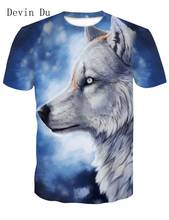 Devin Du 2019 Newest Harajuku Wolf 3D Print Cool T-shirt Men Women Short Sleeve Summer Tops Tees T shirt Tshirts Men T Shirt 2024 - buy cheap