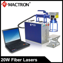 Máquina portátil da marcação do laser da fibra 20w para imprimir no alumínio, rolamento, bronze, aço inoxidável, jóia 2024 - compre barato