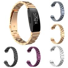 Nova substituição pulseira de metal pulseiras de relógio para fitbit inspire/inspire hr inteligente pulseira de metal de substituição pulseira de relógio banda 2024 - compre barato