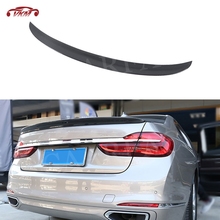 Fibra de carbono racing spoiler traseiro para bmw g11 g12 740i 750i 760i sedan spoiler 2016-2018 ac estilo frp boot pato guarnição asas 2024 - compre barato