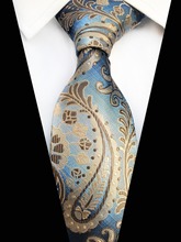 Модные мужские роскошные шелковые галстуки, элегантные мужские галстуки Пейсли 2024 - купить недорого