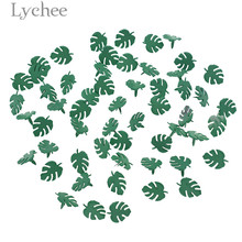 Lychee Life 50pcs Green Leaf Scrapbooking Brads Handmade Photo Album Embellishment DIY Decoration Brads for Craft Making 2024 - buy cheap