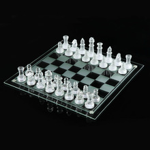 Free shipping 2019 high quality Chess Checker Educational International glass Chess Pieces beautiful New Solid Glass 2024 - buy cheap