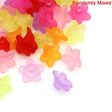 DoreenBeads At Random Flower Frosted Acrylic Beads 10x4mm, sold per packet of 150 Hot new 2024 - buy cheap