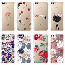 Soft Silicone Phone Case For Huawei P20 Lite Pro P9 P10 Plus P Smart Rose Flower Back Cover For Huawei P7 P8 P9 Lite Mini 2017 2024 - buy cheap