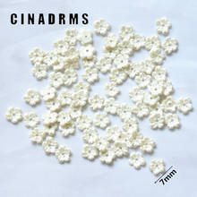 7mm 100PCS/Pack Tiny Pure White Resin Flowers,Flatback Flowers,Flower miniatures 2024 - buy cheap