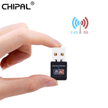 CHIPAL 600 Мбит/с 802.11AC беспроводная сетевая карта, внешний USB WiFi адаптер 4dbi антенна LAN Wi-Fi приемник 2,4G 5.ггц для Windows 2024 - купить недорого