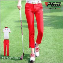 Женские брюки для гольфа PGM, удобные дышащие спортивные брюки-Капри красного цвета с высокой эластичностью, лето 2019 2024 - купить недорого