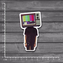 Adesivo cabeça de tv humana papelaria pop, adesivo para diy em laptop, pele de brinquedo infantil skate mala de bagagem geladeira decoração de casa [único] 2024 - compre barato