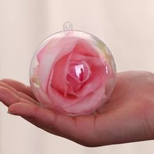 Bola de plástico transparente para decoración de Navidad, adorno de Navidad, caja de regalo de boda, 50 piezas, 5cm 2024 - compra barato